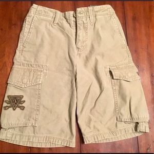 Volcom Khaki Tan cargo shorts Size 10 slim boys